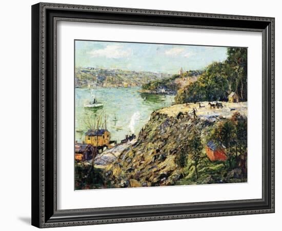 Across the River, New York, C.1910-Ernest Lawson-Framed Giclee Print