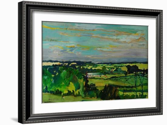 Across the Valley, Bedfordshire, 1973-Brenda Brin Booker-Framed Giclee Print