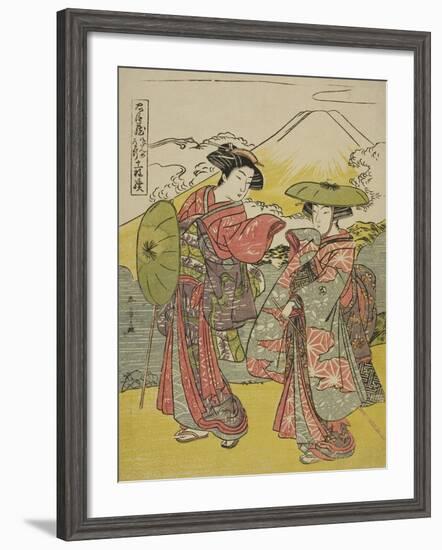 Act Eight: Bridal Journey from the Play Chushingura (Treasury of Loyal Retainers), C.1779-80-Katsukawa Shunsho-Framed Giclee Print