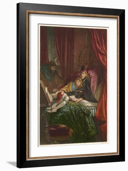 Act IV Scene III: The Two Young Princes in the Tower-Joseph Kronheim-Framed Art Print