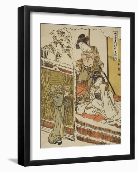 Act Nine: Yuranosuke's House in Yamashina from the Play Chushingura, C.1779-80-Katsukawa Shunsho-Framed Giclee Print