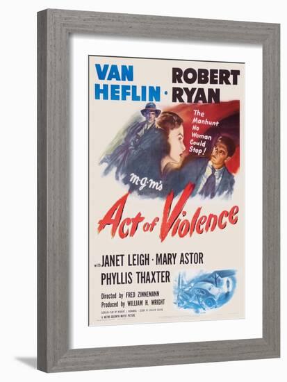 Act of Violence, Robert Ryan, Janet Leigh, Van Heflin, 1948-null-Framed Art Print