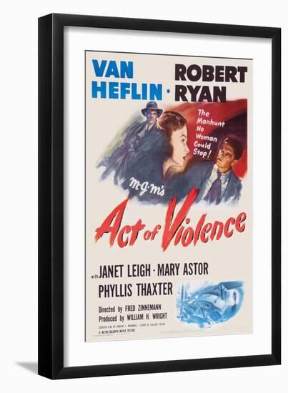 Act of Violence, Robert Ryan, Janet Leigh, Van Heflin, 1948-null-Framed Art Print