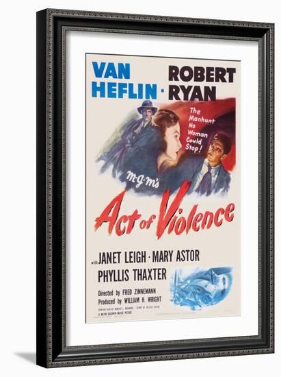 Act of Violence, Robert Ryan, Janet Leigh, Van Heflin, 1948-null-Framed Art Print