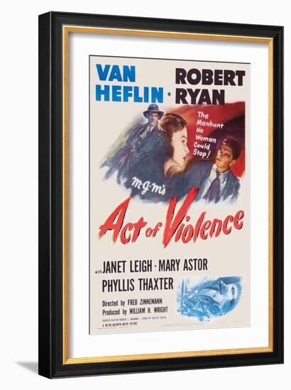 Act of Violence, Robert Ryan, Janet Leigh, Van Heflin, 1948-null-Framed Art Print