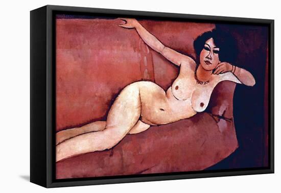 Act on a Sofa (Almaiisa)-Amedeo Modigliani-Framed Stretched Canvas