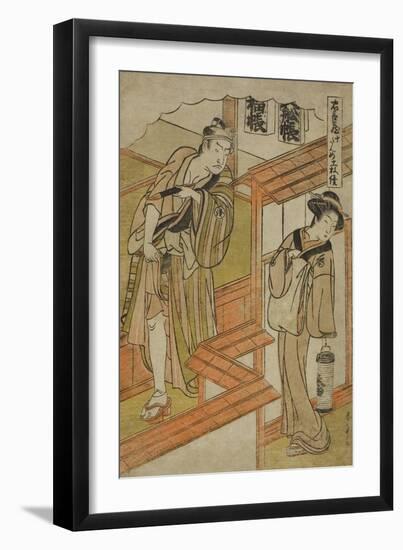 Act Ten: the Amakawaya from the Play Chushingura (Treasury of Loyal Retainers), C.1779-80-Katsukawa Shunsho-Framed Giclee Print