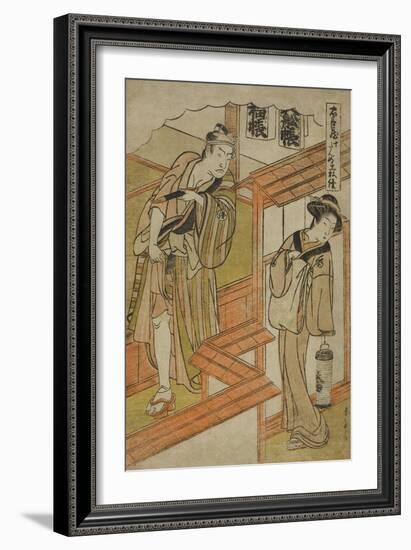 Act Ten: the Amakawaya from the Play Chushingura (Treasury of Loyal Retainers), C.1779-80-Katsukawa Shunsho-Framed Giclee Print