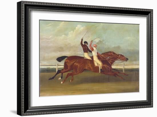 Actaeon Beating Memnon in the Great Subscription Purse at York August 1826, c.1831-David Dalby of York-Framed Giclee Print