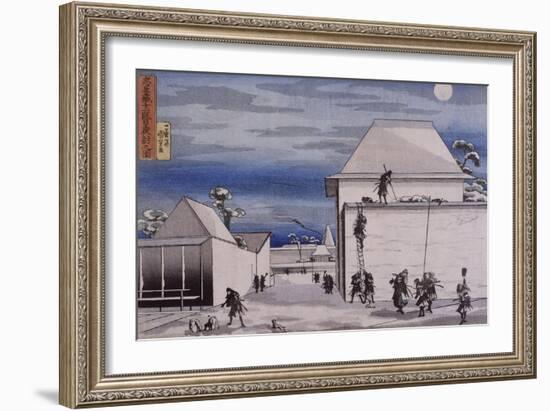 Acte XI : attaque nocturne-Kuniyoshi Utagawa-Framed Giclee Print