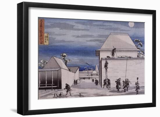 Acte XI : attaque nocturne-Kuniyoshi Utagawa-Framed Giclee Print
