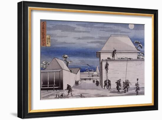 Acte XI : attaque nocturne-Kuniyoshi Utagawa-Framed Giclee Print