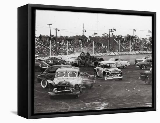 Action at a Demolition Derby-Henry Groskinsky-Framed Premier Image Canvas