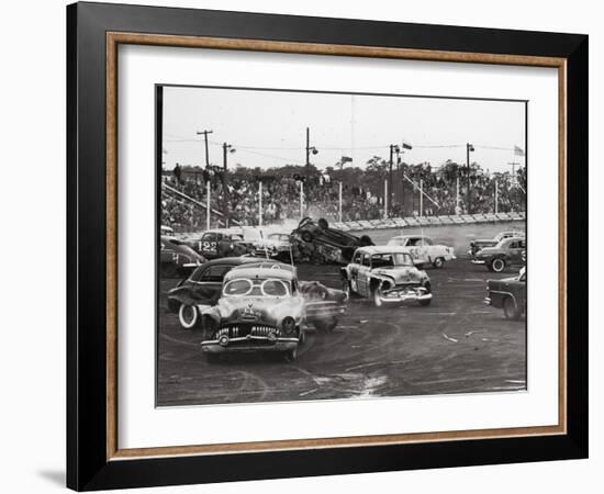 Action at a Demolition Derby-Henry Groskinsky-Framed Photographic Print