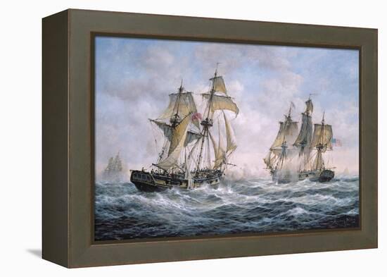 Action Between U.S. Sloop-Of-War "Wasp" and H.M. Brig-Of-War "Frolic", 1812-Richard Willis-Framed Premier Image Canvas