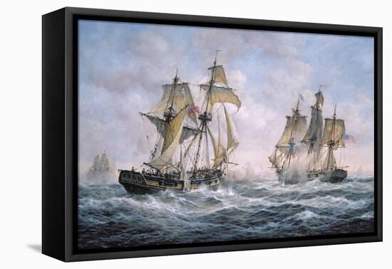 Action Between U.S. Sloop-Of-War "Wasp" and H.M. Brig-Of-War "Frolic", 1812-Richard Willis-Framed Premier Image Canvas