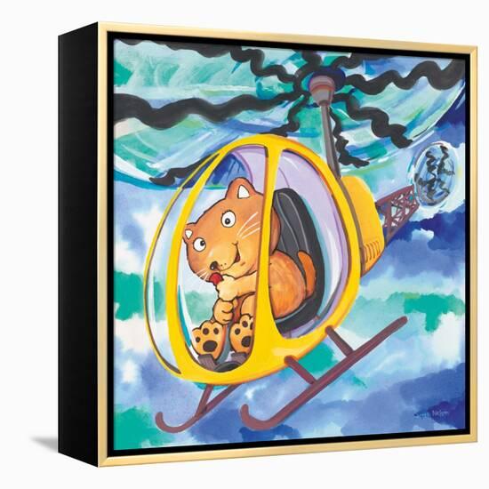 Action Cat-Scott Nelson-Framed Stretched Canvas