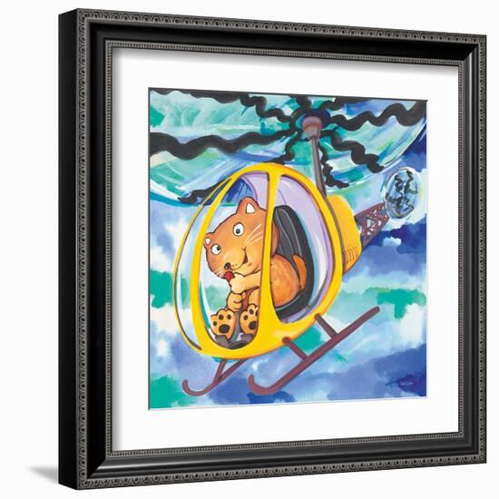 Action Cat-Scott Nelson-Framed Art Print