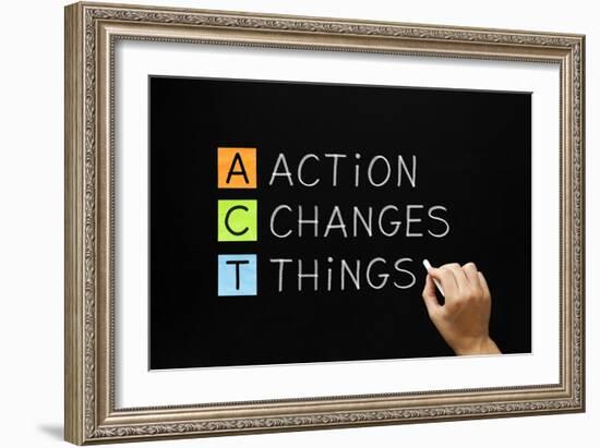 Action Changes Things Acronym-Ivelin Radkov-Framed Art Print