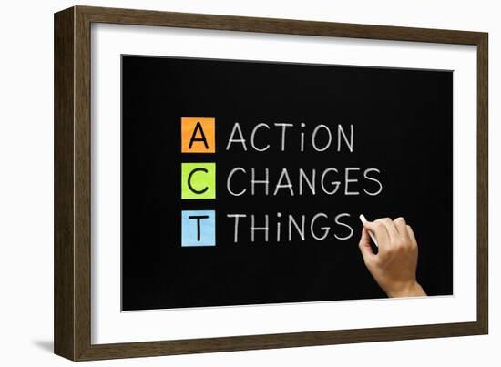 Action Changes Things Acronym-Ivelin Radkov-Framed Art Print