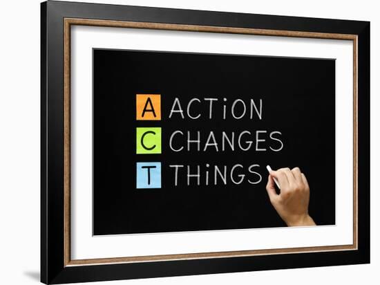 Action Changes Things Acronym-Ivelin Radkov-Framed Art Print