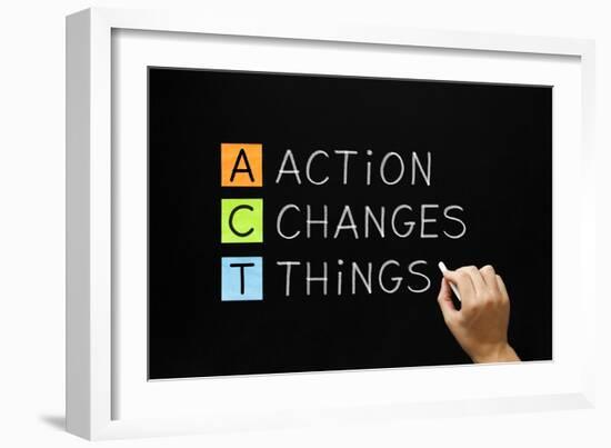 Action Changes Things Acronym-Ivelin Radkov-Framed Art Print