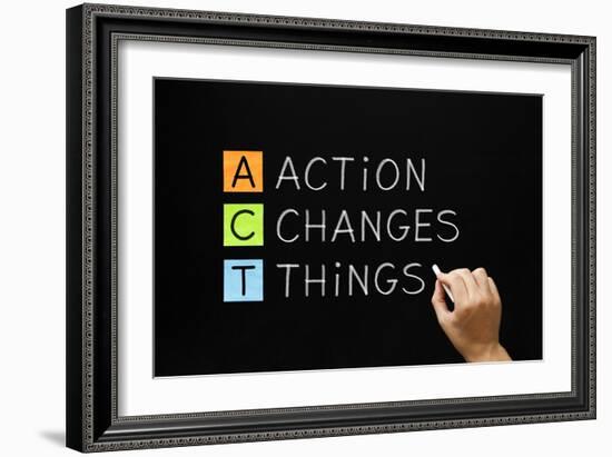 Action Changes Things Acronym-Ivelin Radkov-Framed Art Print