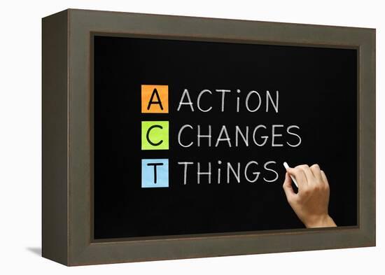 Action Changes Things Acronym-Ivelin Radkov-Framed Stretched Canvas