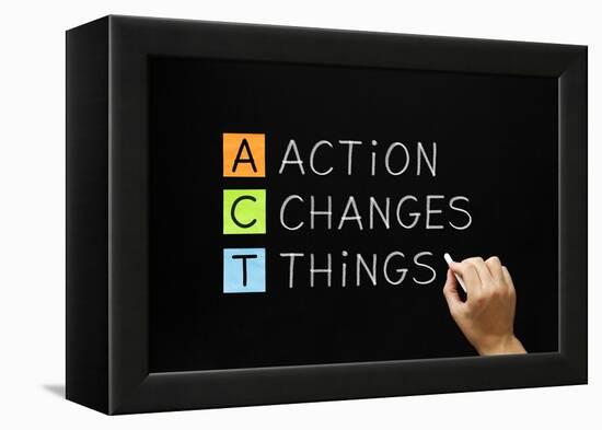 Action Changes Things Acronym-Ivelin Radkov-Framed Stretched Canvas