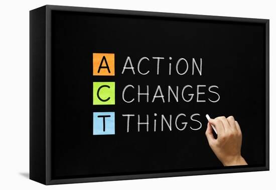 Action Changes Things Acronym-Ivelin Radkov-Framed Stretched Canvas