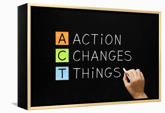 Action Changes Things Acronym-Ivelin Radkov-Framed Stretched Canvas