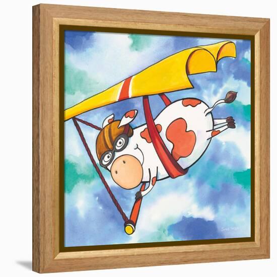 Action Cow-Scott Nelson-Framed Stretched Canvas