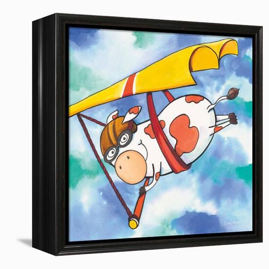 Action Cow-Scott Nelson-Framed Stretched Canvas