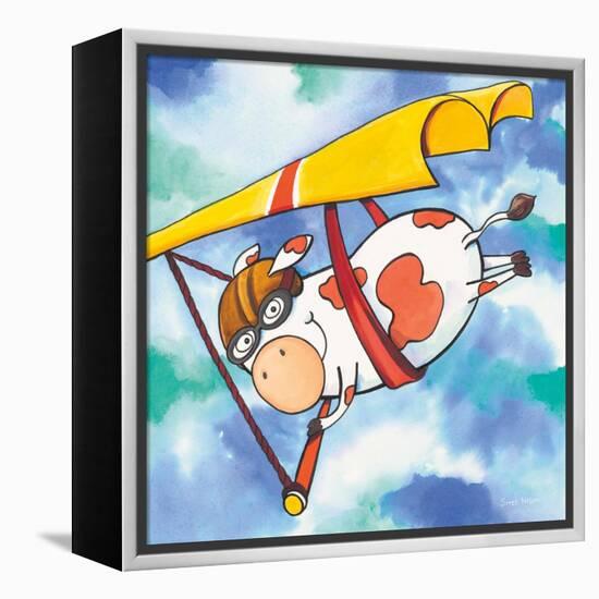 Action Cow-Scott Nelson-Framed Stretched Canvas