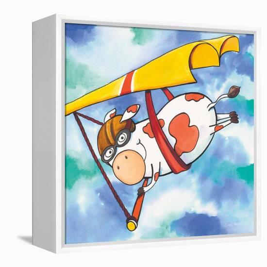 Action Cow-Scott Nelson-Framed Stretched Canvas