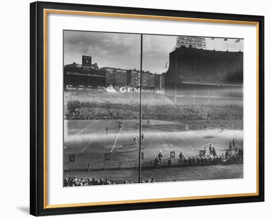 Action During a Football Game Between Notre Dame University and Army-null-Framed Photographic Print