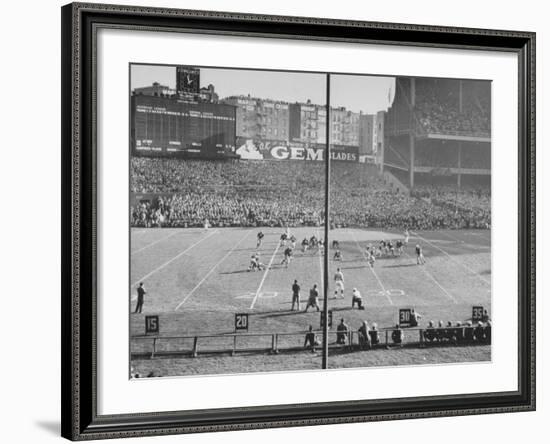 Action During a Football Game Between Notre Dame University and Army-null-Framed Photographic Print