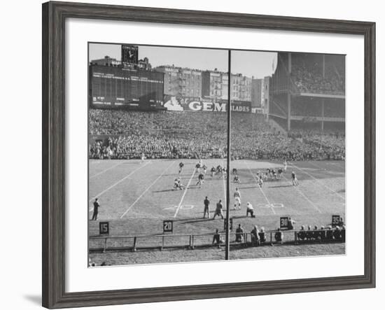 Action During a Football Game Between Notre Dame University and Army-null-Framed Photographic Print