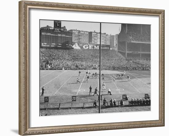 Action During a Football Game Between Notre Dame University and Army-null-Framed Photographic Print