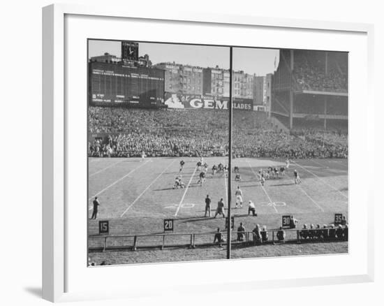 Action During a Football Game Between Notre Dame University and Army-null-Framed Photographic Print