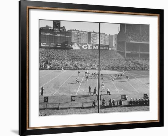 Action During a Football Game Between Notre Dame University and Army-null-Framed Photographic Print