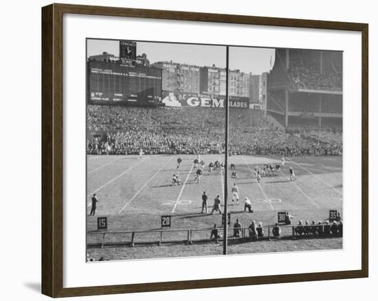 Action During a Football Game Between Notre Dame University and Army-null-Framed Photographic Print