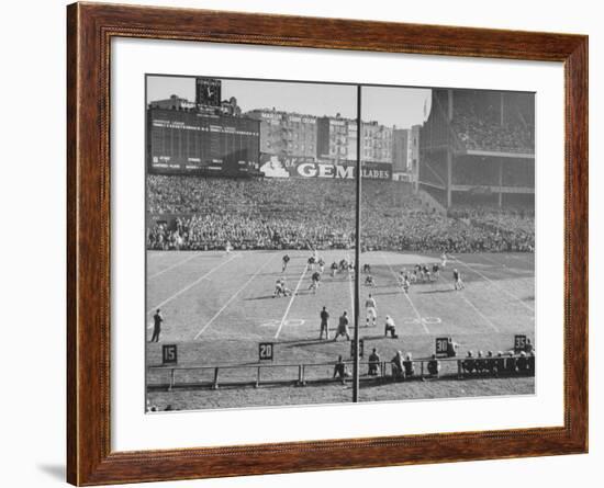 Action During a Football Game Between Notre Dame University and Army-null-Framed Photographic Print