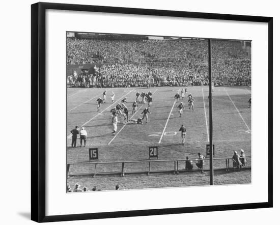 Action During a Football Game Between Notre Dame University and Army-null-Framed Photographic Print