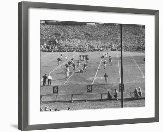 Action During a Football Game Between Notre Dame University and Army-null-Framed Photographic Print