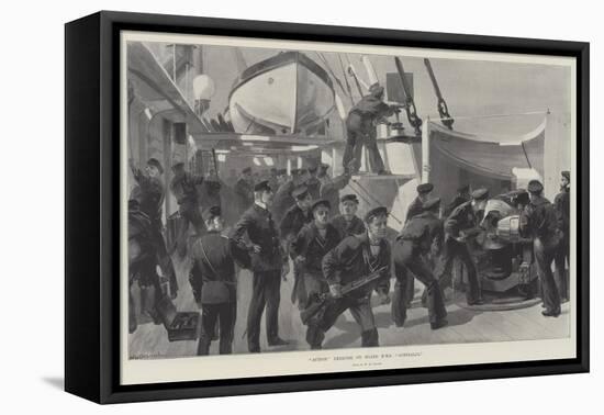 Action Exercise on Board HMS Australia-William Heysham Overend-Framed Premier Image Canvas