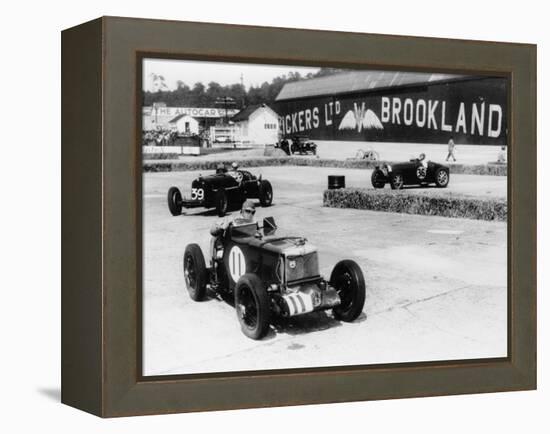 Action from the British Empire Trophy Race, Brooklands, Surrey, 1935-null-Framed Premier Image Canvas