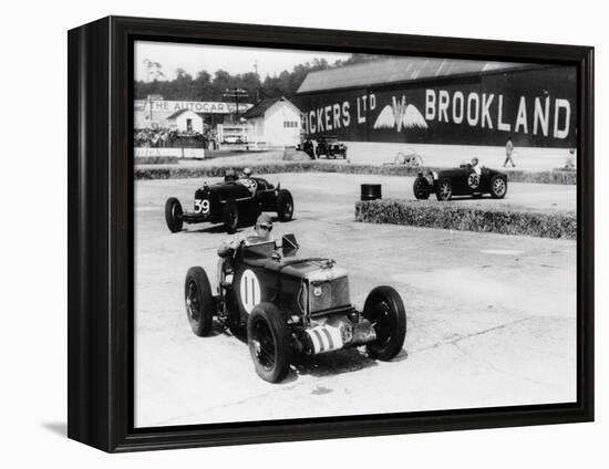 Action from the British Empire Trophy Race, Brooklands, Surrey, 1935-null-Framed Premier Image Canvas