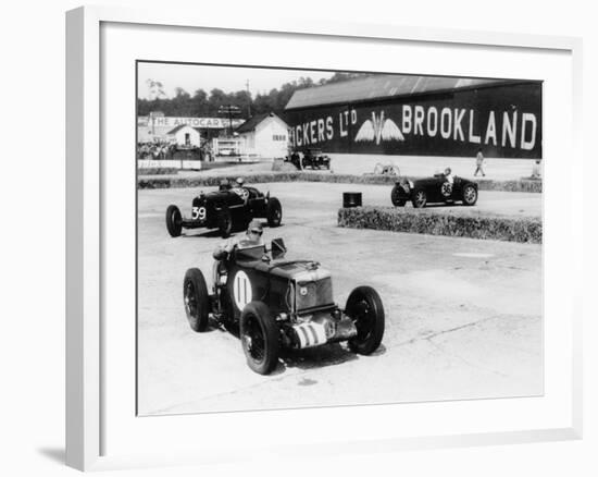 Action from the British Empire Trophy Race, Brooklands, Surrey, 1935-null-Framed Photographic Print