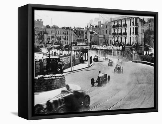 Action from the Monaco Grand Prix, 1929-null-Framed Premier Image Canvas